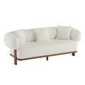 Christopher Knight Home 82" Modern Curved Living Room Sofa with Deep Seat & Solid Wood Frame