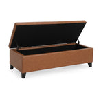 Christopher Knight Home Faux Leather Lift-Top Storage Ottoman Bench ¨C Modern Rectangle Coffee Table & Seating