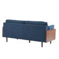 Mid-Century Modern Sofa 71.75" with Wood Sides & Slim Track Arms – Plush Living Room Couch