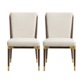 Christopher Knight Home Ulrika Modern Upholstered Dining Chairs (Set of 2), Brown/Beige