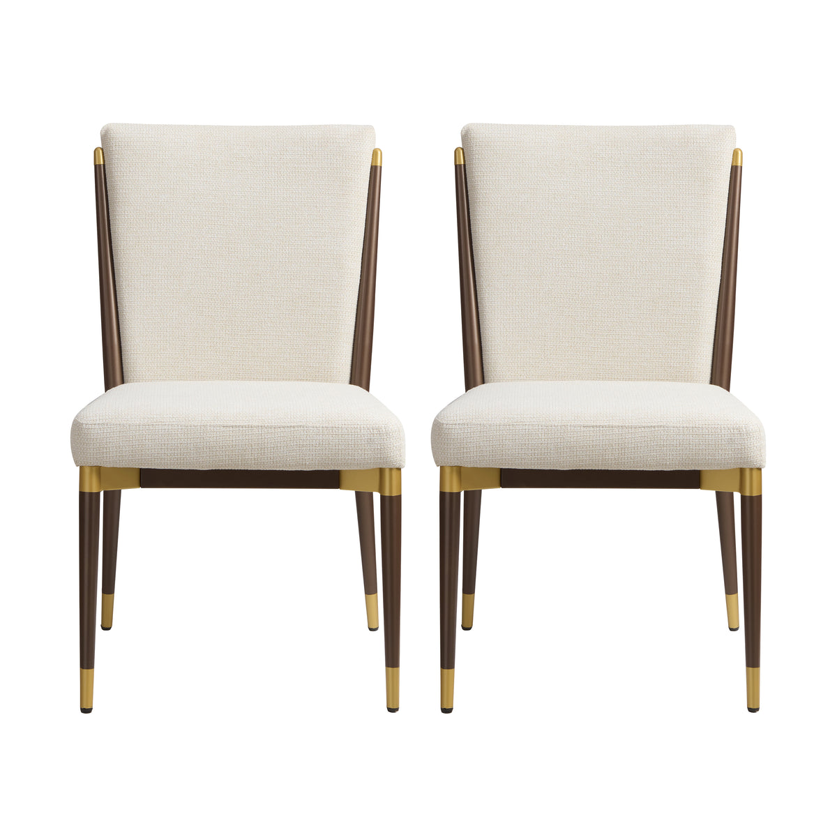Christopher Knight Home Ulrika Modern Upholstered Dining Chairs (Set of 2), Brown/Beige
