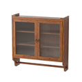 GDFStudio Jonah Modern 24.8''' Wall Mounted 3-Tier Cabinet with Towel Rack, Brown