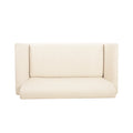 GDF Studio Modern Upholstered Loveseat with Elm Wood Legs & Flare Arm Design