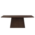 Christopher Knight Home Kaia Modern Minimalist Oversized Pedestal 8-Seater Dining Table, Espresso
