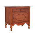 Christopher Knight Home Nolia Vintage Wooden Nightstand with Door and Drawer, Dark Brown