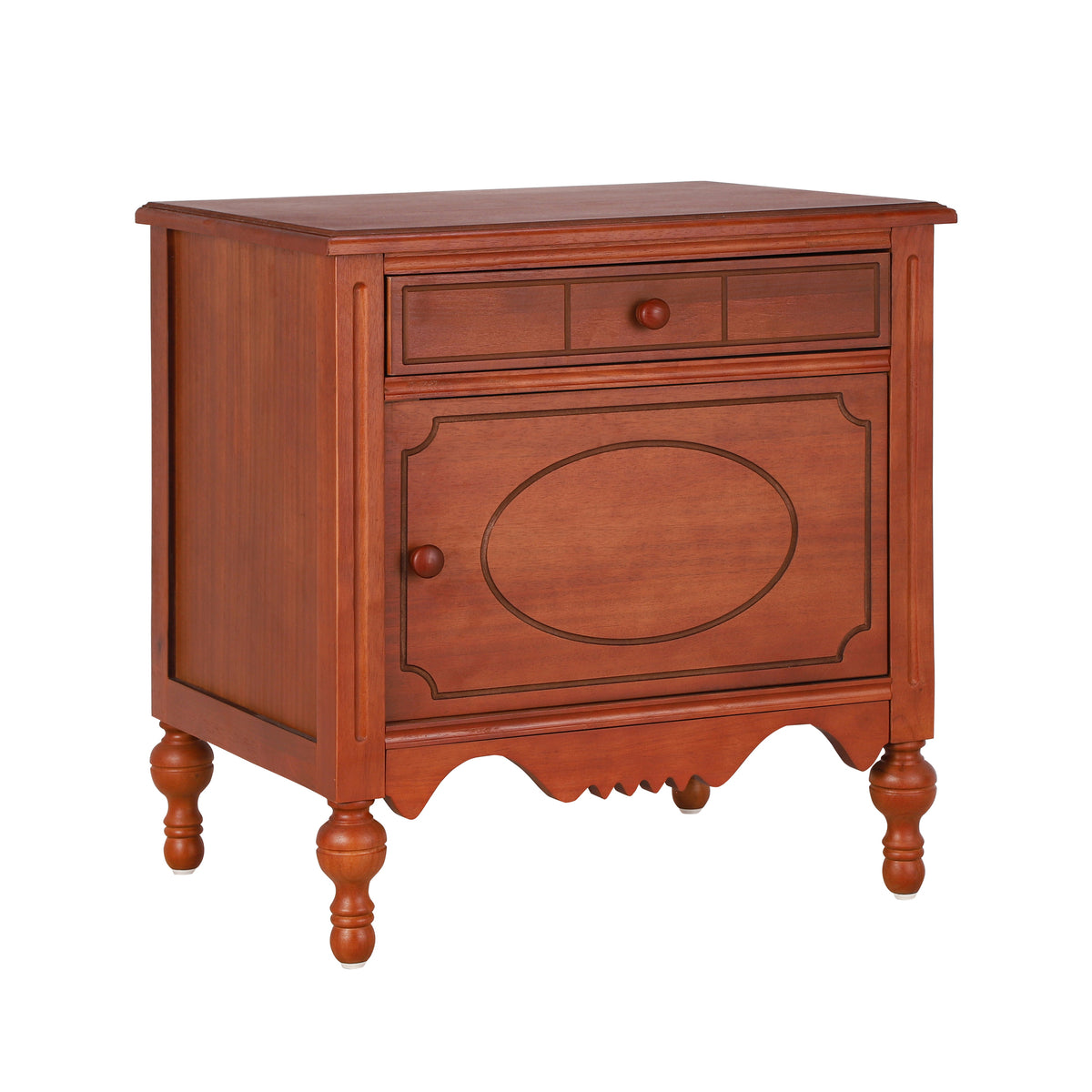 Christopher Knight Home Nolia Vintage Wooden Nightstand with Door and Drawer, Dark Brown