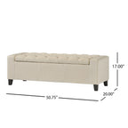 Christopher Knight Home Storage Ottoman ¨C Tufted Top, Hidden Storage Bench & Extra Seating, 51¡± W