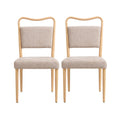 Christopher Knight Home Wanda Mid-Century Modern Upholstered and Metal Dining Chairs (Set of 2), Apricot