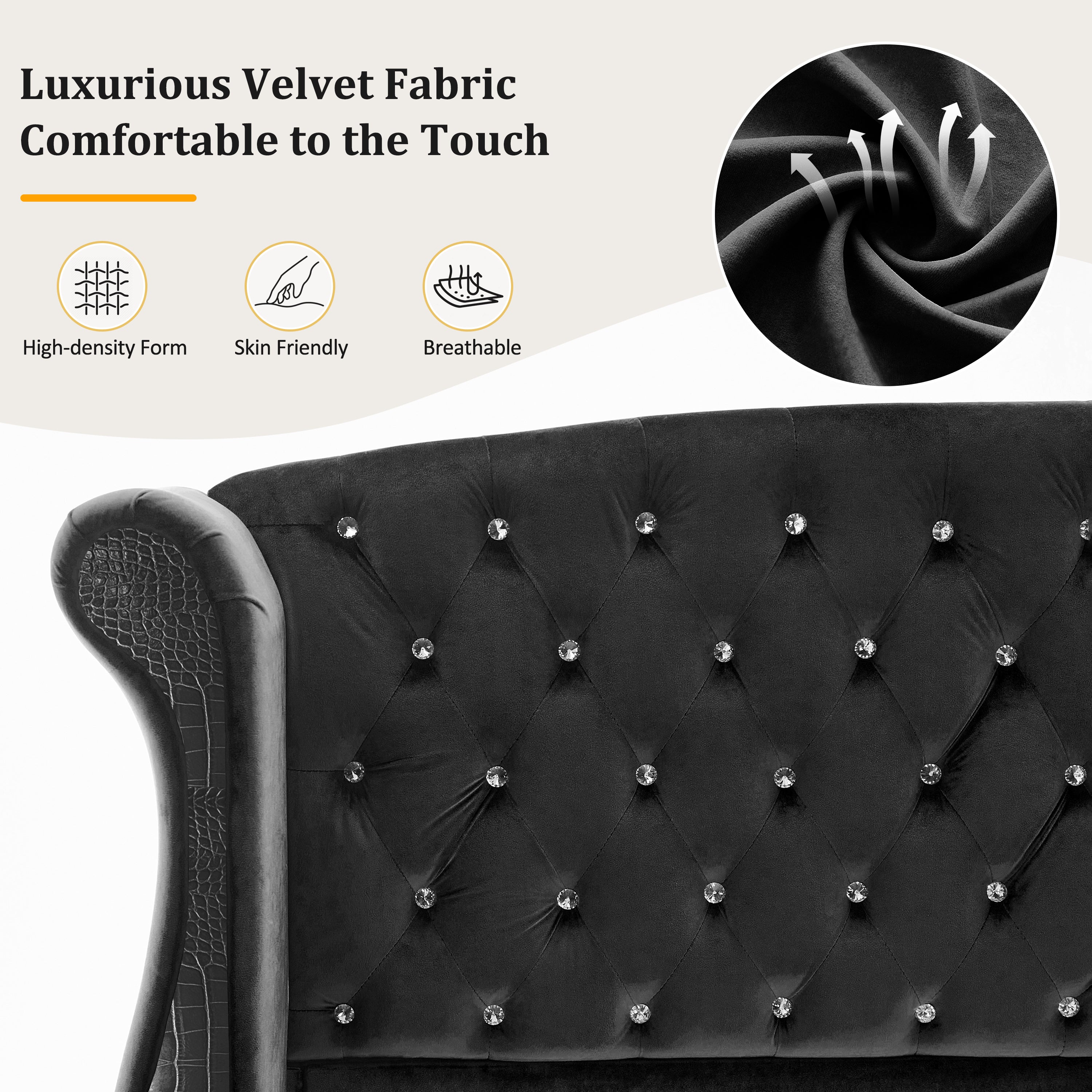 Christopher Knight Home Modern Velvet Wingback Tufted Platform Bed with Nailhead Trim and Silver Legs