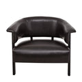 Christopher Knight Home Don Modern Wooden Faux Leather Upholstered Accent Chair, Brown