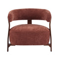 Christopher Knight Home Arnaud Bent Wood modern Upholstered Accent Chair, Coral/Walnut