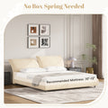 Christopher Knight Home Modern Fabric Upholstered Bed with Adjustable Cushion Headboard & Wood Slat Support