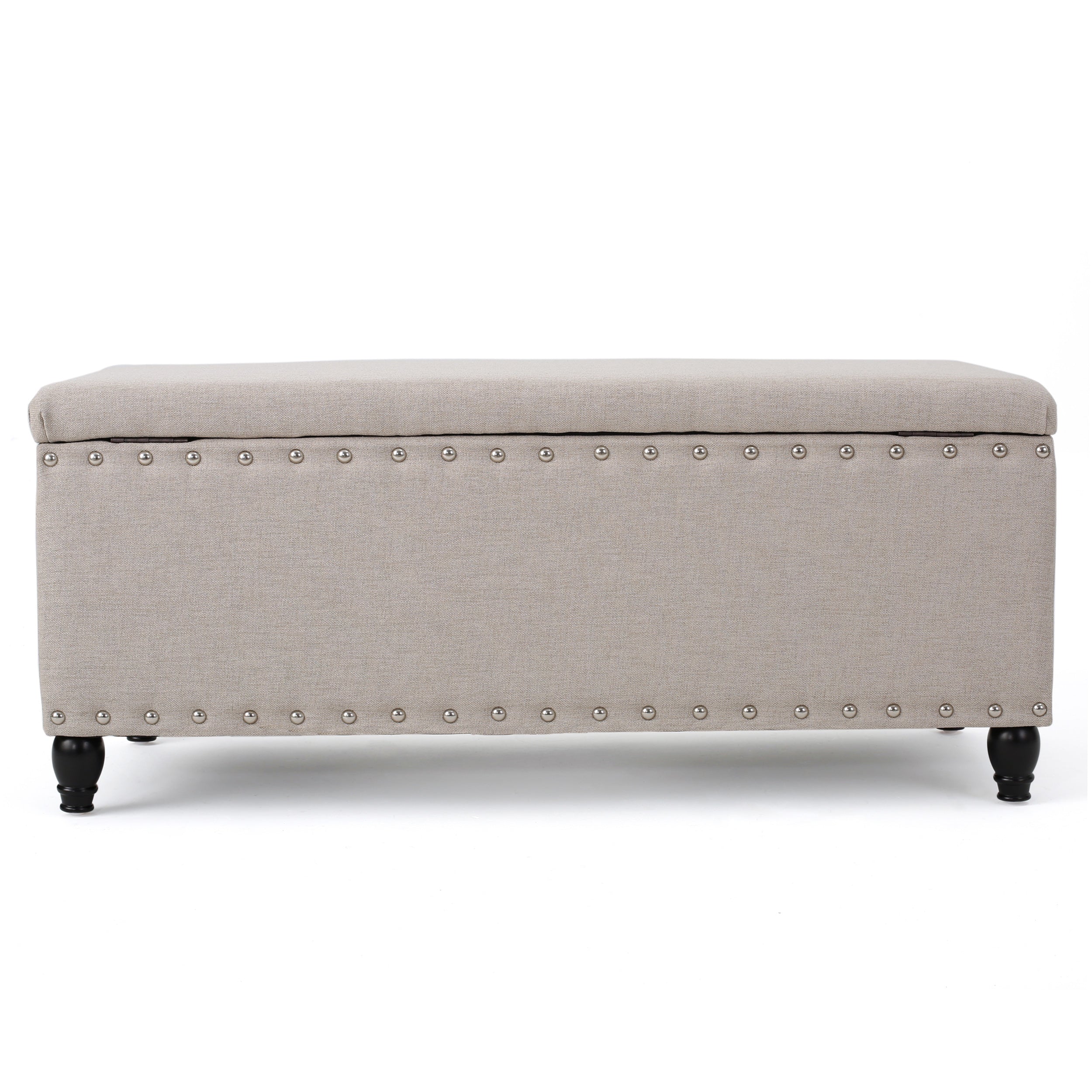 Christopher Knight Home 50" Faux Leather Tufted Storage Ottoman Bench with Hidden Storage