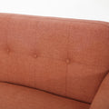 Mid-Century Modern Loveseat with Button-Tufted Waffle Stitch & Tapered Wood Legs ¨C Compact Small-Space Sofa