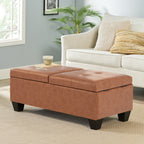 Modern Storage Ottoman with Cushioned Seat ¨C Multifunctional Bench for Living Room, Bedroom & Small Spaces