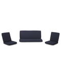 Christopher Knight Home Coesse Outdoor Water Resistant Fabric Loveseat and Club Chair Cushions, Navy Blue