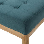 Christopher Knight Home Mid-Century Modern Tufted Upholstered Bench with Birch Wood Legs