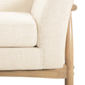GDF Studio Modern Upholstered Loveseat with Elm Wood Legs & Flare Arm Design