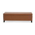 Christopher Knight Home Faux Leather Lift-Top Storage Ottoman Bench – Modern Rectangle Coffee Table & Seating
