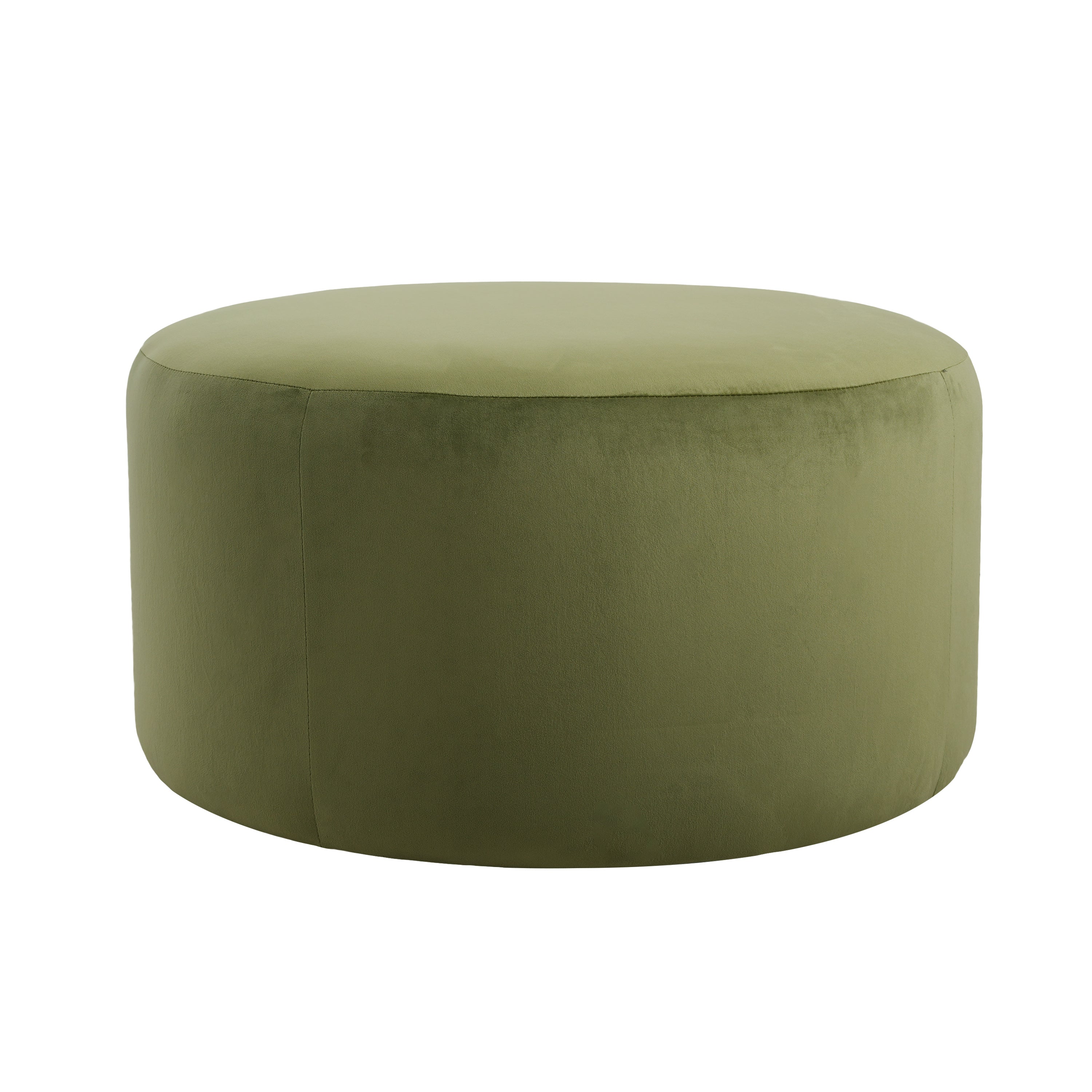 Christopher Knight Home Modern Round Velvet Ottoman – Living Room Footrest & Side Table