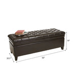 Christopher Knight Home Storage Ottoman ¨C Button-Tufted Seat, Hidden Storage & Solid Wood Legs