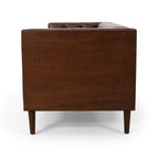 Contemporary Sofa with Diamond Tufting & Wood-Like Accents ¨C Deep Seating Modern Upholstered Couch