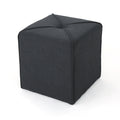 Christopher Knight Home Cube Ottoman – Compact Polyester Fabric Footrest & Seat