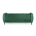 Modern Glam Velvet Sofa with Channel Stitching & Birch Wood Legs ¨C Luxury Upholstered Living Room Couch