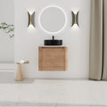 GDFStudio Ford Wall-Mounted Bathroom Vanity With Ceramic Round Sink, 24''