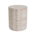 Christopher Knight Home Gina Modern Outdoor Cylinder Travertine Lightweight Concrete Side Table