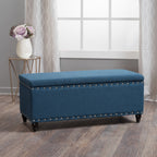 Christopher Knight Home 50" Faux Leather Tufted Storage Ottoman Bench with Hidden Storage