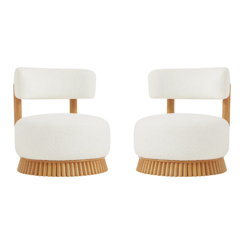 Christopher Knight Home Vyrn Farmhouse Rubberwood Upholstered Chairs with Curved Backrest and Thatched Roof Base (Set of 2), Beige