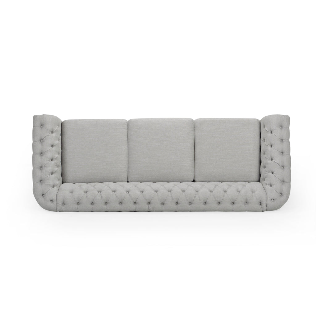 Christopher Knight Home Chesterfield Tufted Sofa with Scrolled Arms & Nailhead Trim