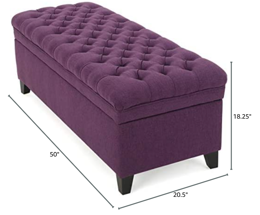 Christopher Knight Home 50" Storage Ottoman Bench with Hidden Storage