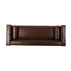 Contemporary Sofa with Diamond Tufting & Wood-Like Accents ¨C Deep Seating Modern Upholstered Couch