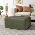 Christopher Knight Home Modern Faux Leather Sectional Ottoman – Modular Square Living Room Footrest