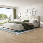 Christopher Knight Home Modern Boucle Upholstered Platform Bed with Tufted Headboard,King