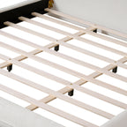 Christopher Knight Home Modern Boucle Upholstered Bed Frame with Thick Padded Headboard & Sturdy Wood-Steel Support