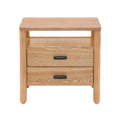 Christopher Knight Home Ottilie Modern Nightstand with 2 Drawers and Open Storage Shelf, Natural