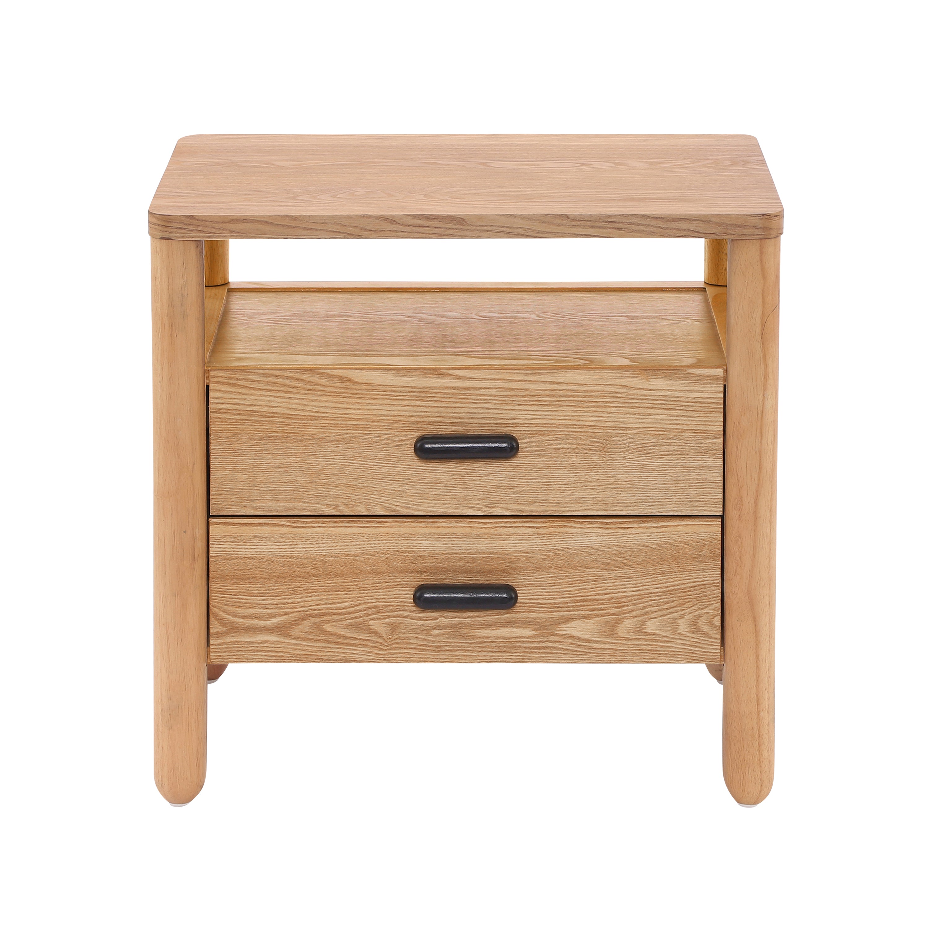 Christopher Knight Home Ottilie Modern Nightstand with 2 Drawers and Open Storage Shelf, Natural