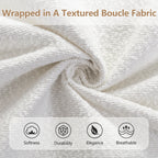 Christopher Knight Home Modern Boucle Upholstered Platform Bed with Rubber Wood Legs, King