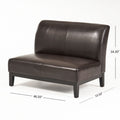 Christopher Knight Home Modern Upholstered Loveseat with Rubberwood Legs for Small Spaces