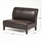 Christopher Knight Home Modern Upholstered Loveseat with Rubberwood Legs for Small Spaces