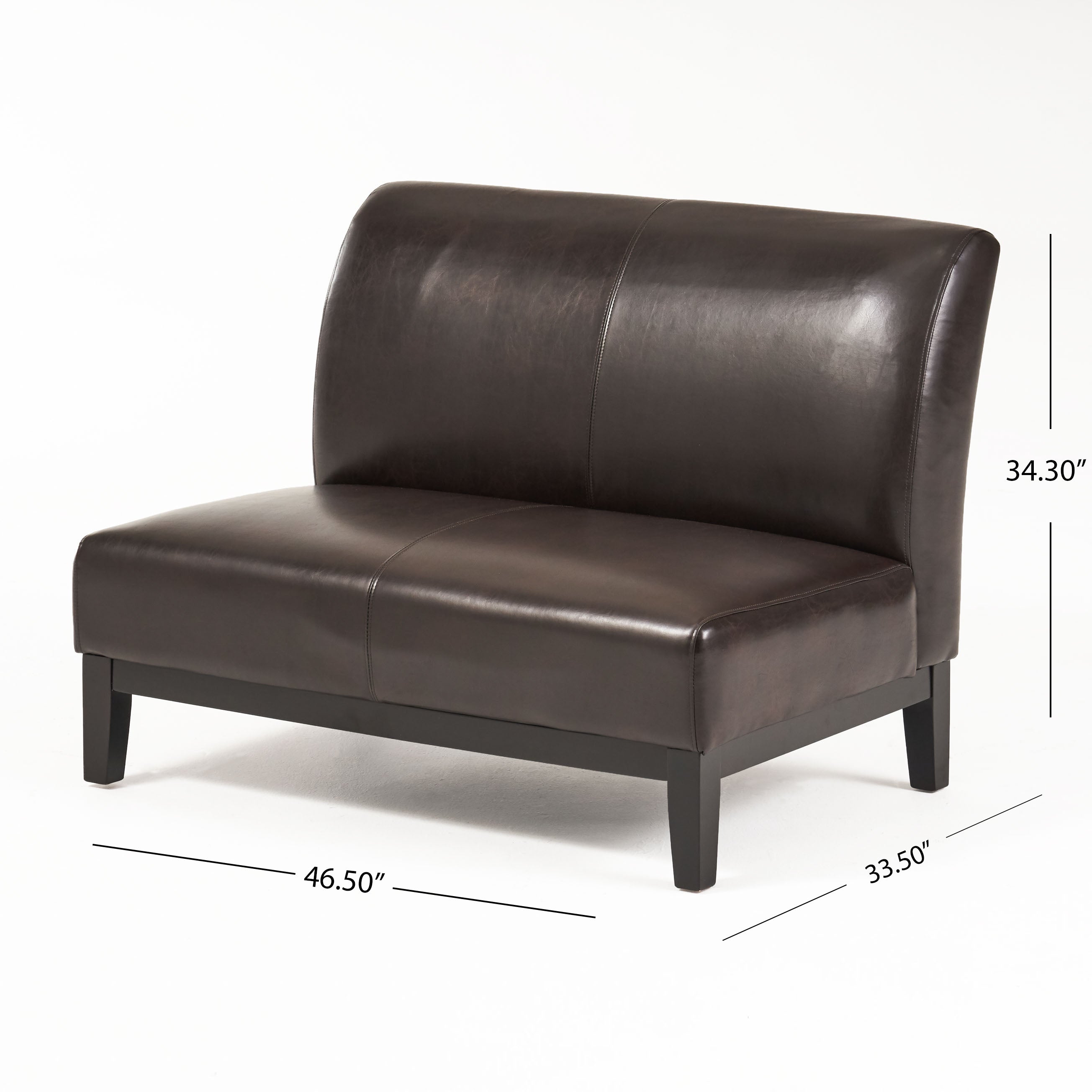 Christopher Knight Home Modern Upholstered Loveseat with Rubberwood Legs for Small Spaces