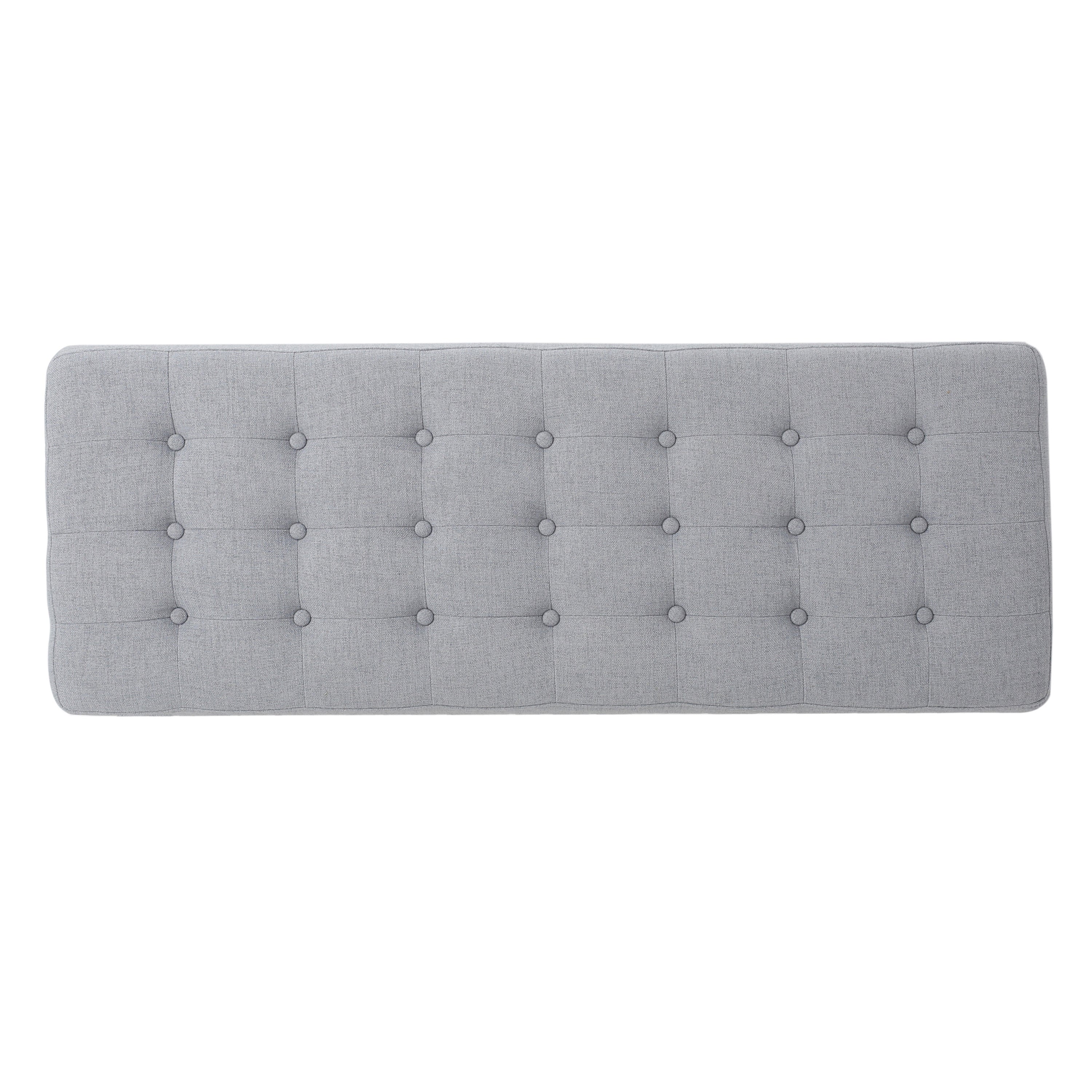 Christopher Knight Home Mid-Century Modern Tufted Upholstered Bench with Birch Wood Legs