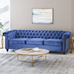 Chesterfield-Style Sofa with Deep Button Tufting & Nailhead Trim ¨C Classic Upholstered Living Room Couch