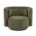 Christopher Knight Home Lana Modern Low-Profile Upholstered 360? Swivel Barrel Lounge Chair, Green