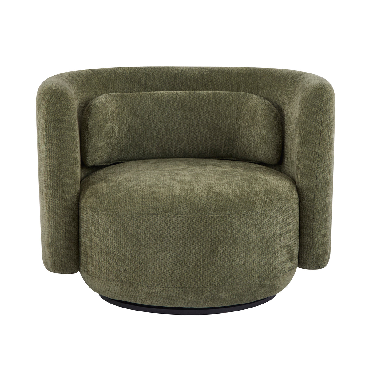 Christopher Knight Home Lana Modern Low-Profile Upholstered 360? Swivel Barrel Lounge Chair, Green