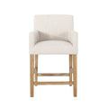 Christopher Knight Home Chaparral Contemporary Upholstered Wood 26 inch Counter Stool, Beige/Weathered Brown