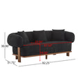 Christopher Knight Home 82" Modern Curved Living Room Sofa with Deep Seat & Solid Wood Frame